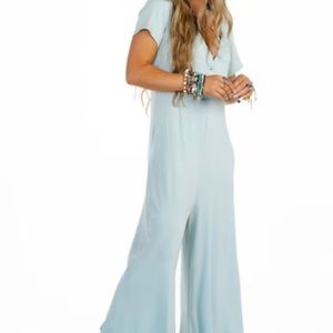Three Bird Nest jumpsuit- sea foam green - size XL. New!
